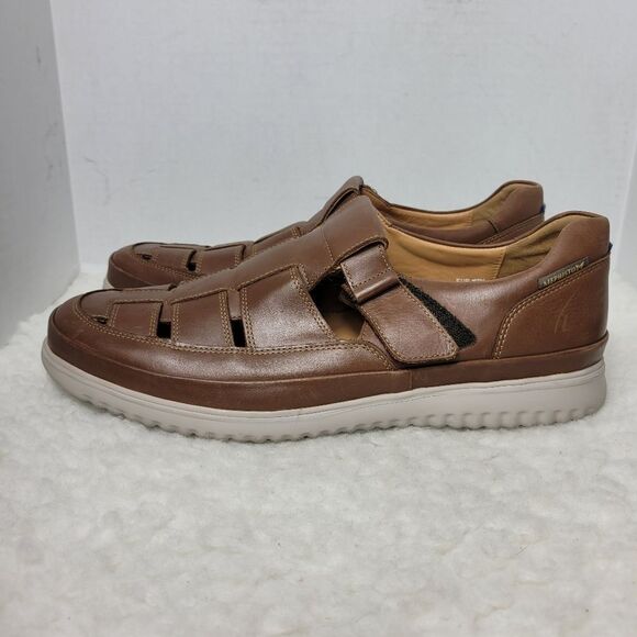 Mephisto Tarek Hazelnut Men's Size Fisherman Leather Brown Sandals - Picture 3 of 12